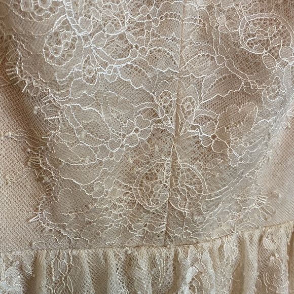BCBg MaxAzria | Willa Lace Sleeveless Dress in Cream Tan - tiered layers - small - Picture 4 of 9